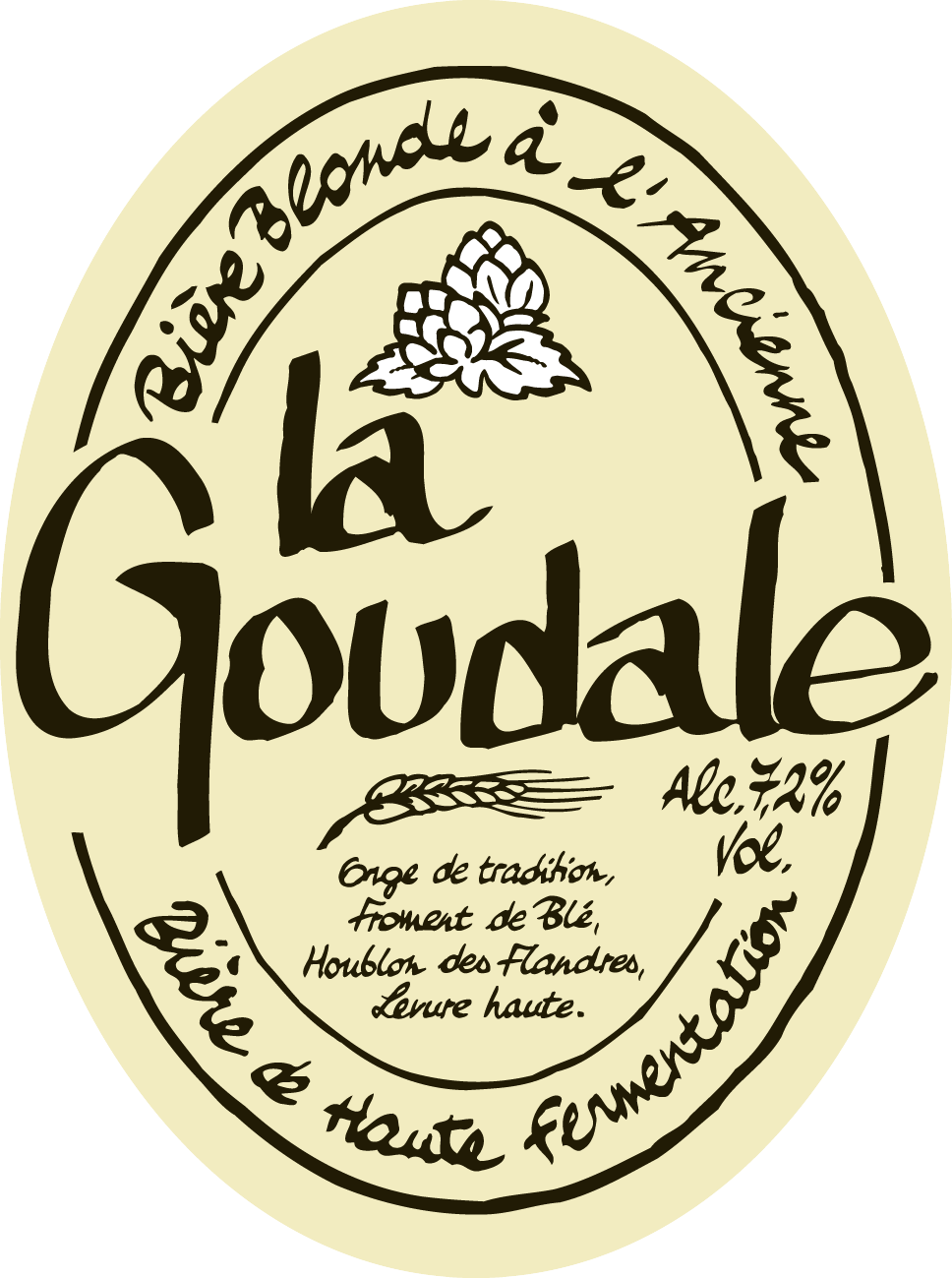 Logo ovale goudale blonde