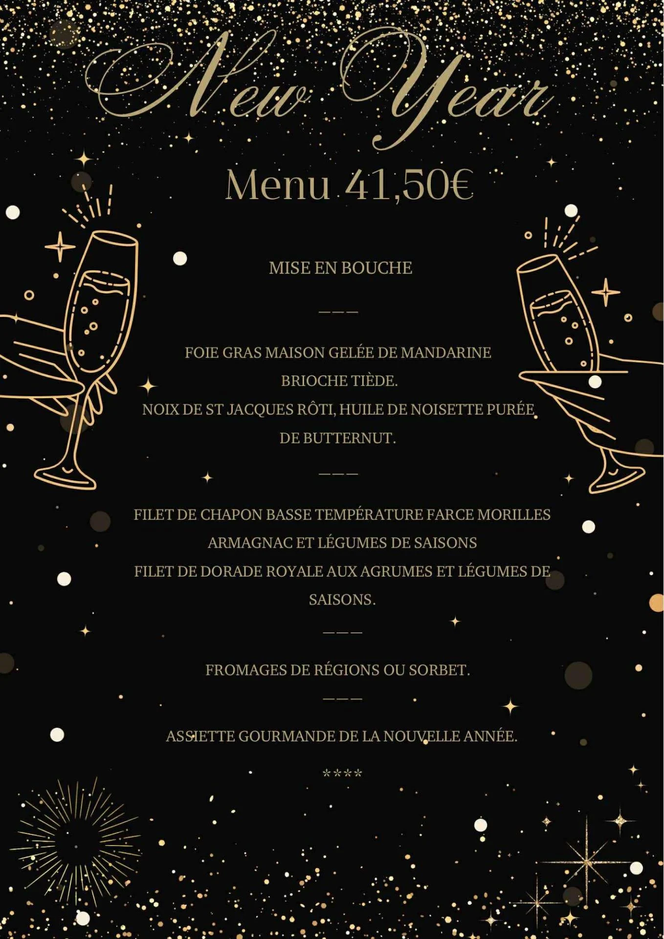 Menu nouvelle annee